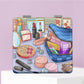 Mirroray - Makeup Theme Cartoon Print Makeup Mirror
