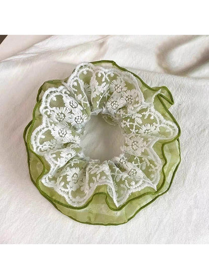 Gifty - Plaid Bow Lace Hair Ties