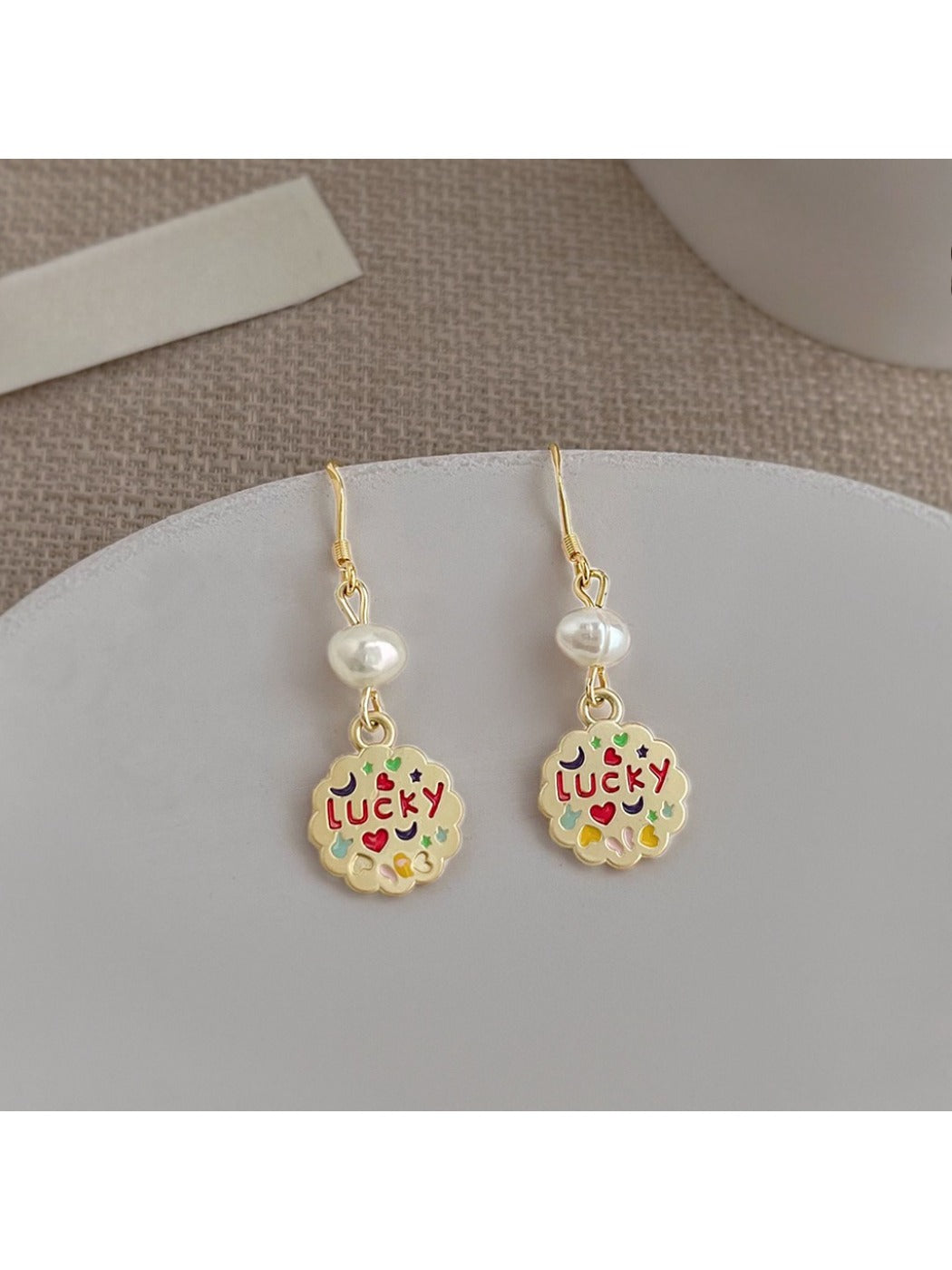 Earedge - Lucky Letter Charm Earrings