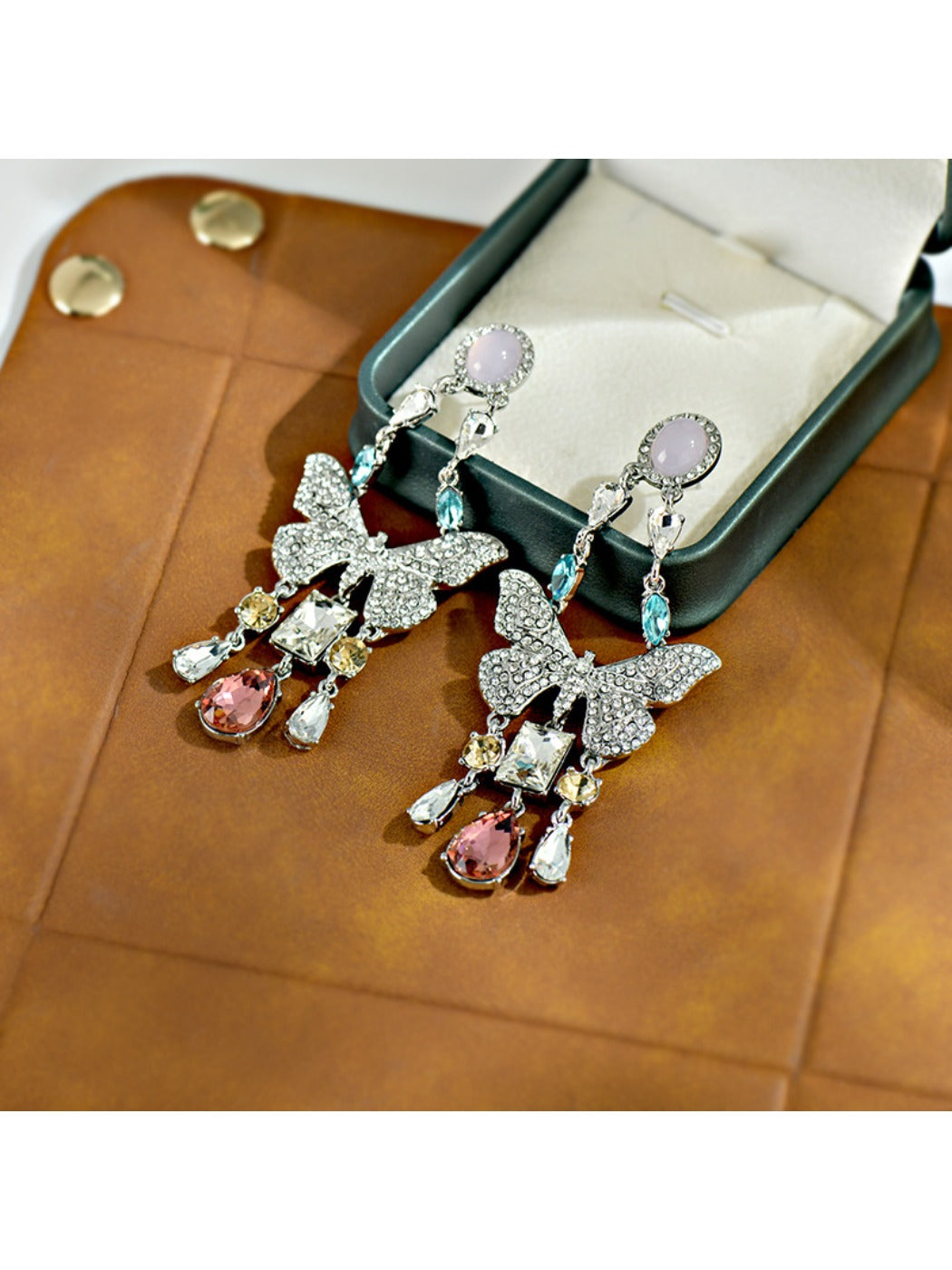 Earedge - Dainty Butterfly Shaped Tassel Earrings