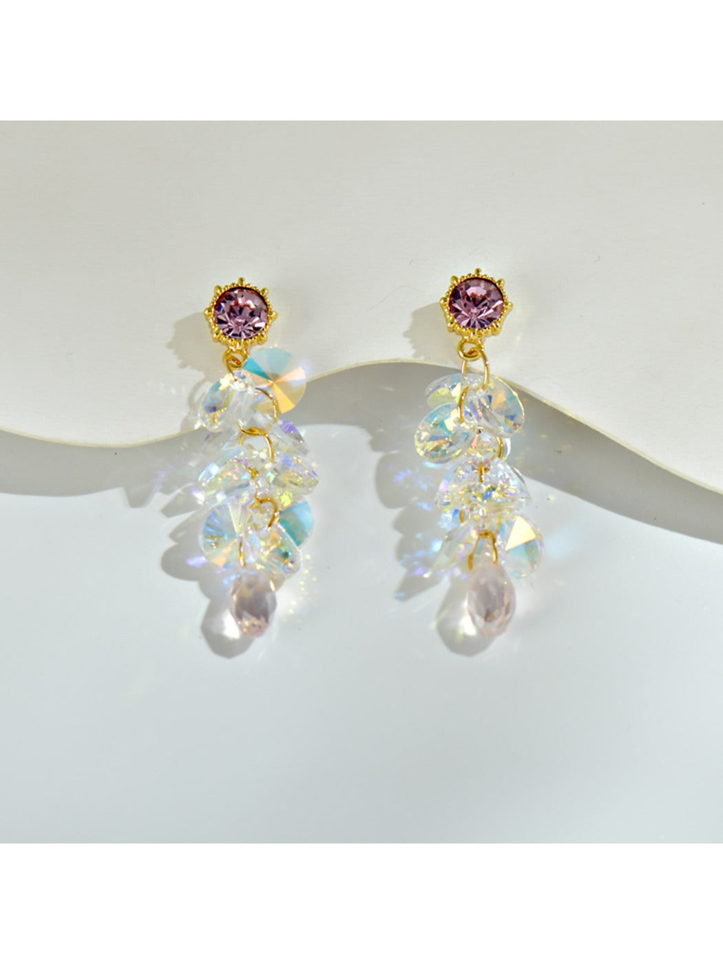 Earedge - Elegant Bead And Tassel Drop Earrings