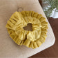 Gifty - Yellow Plaid Scrunchie Hair Clip and Headband
