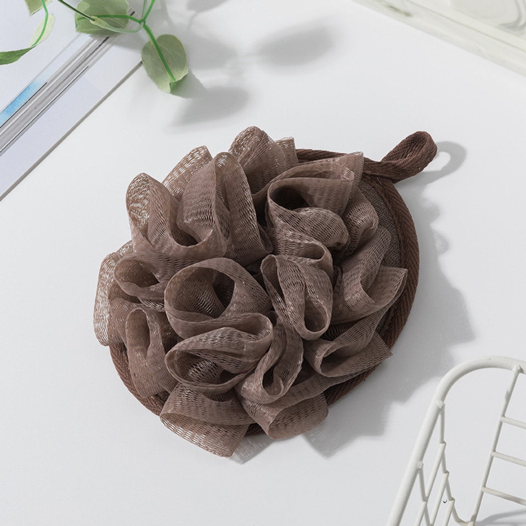Papo - Ruffled Oval Hanging Polyester Shower Bath Pouf