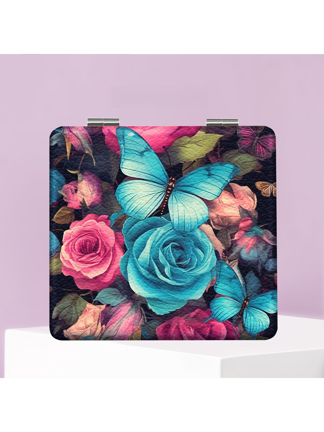 Mirroray - Floral Print Foldable Portable Compact Mirror