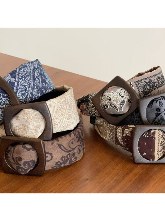 Gifty - Cashew Flower Wide-Edged Hair Hoop