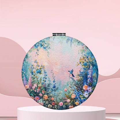 Mirroray - Floral Butterfly Round Folding Pocket Mirror
