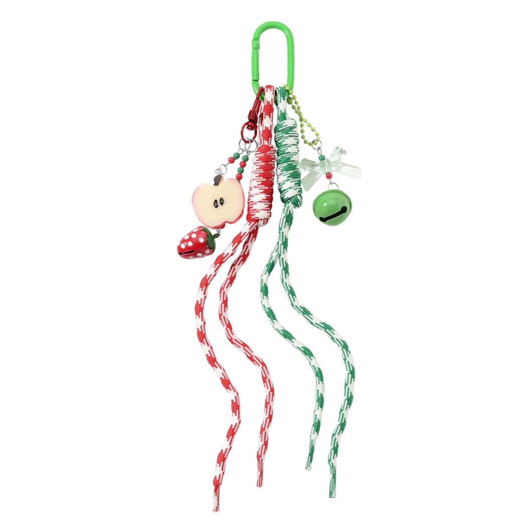Keypus - Christmas Bell and Apple Charm Keychain