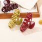 Beau - Solid Color Pumpkin Shaped Claw Clip