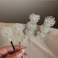 Beau - Beaded Floral Straight Bangs Hair Clip