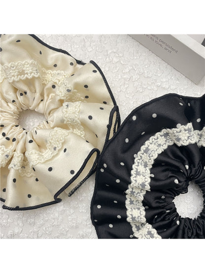 Gifty - Polka Dot Lace Satin Hair Loop