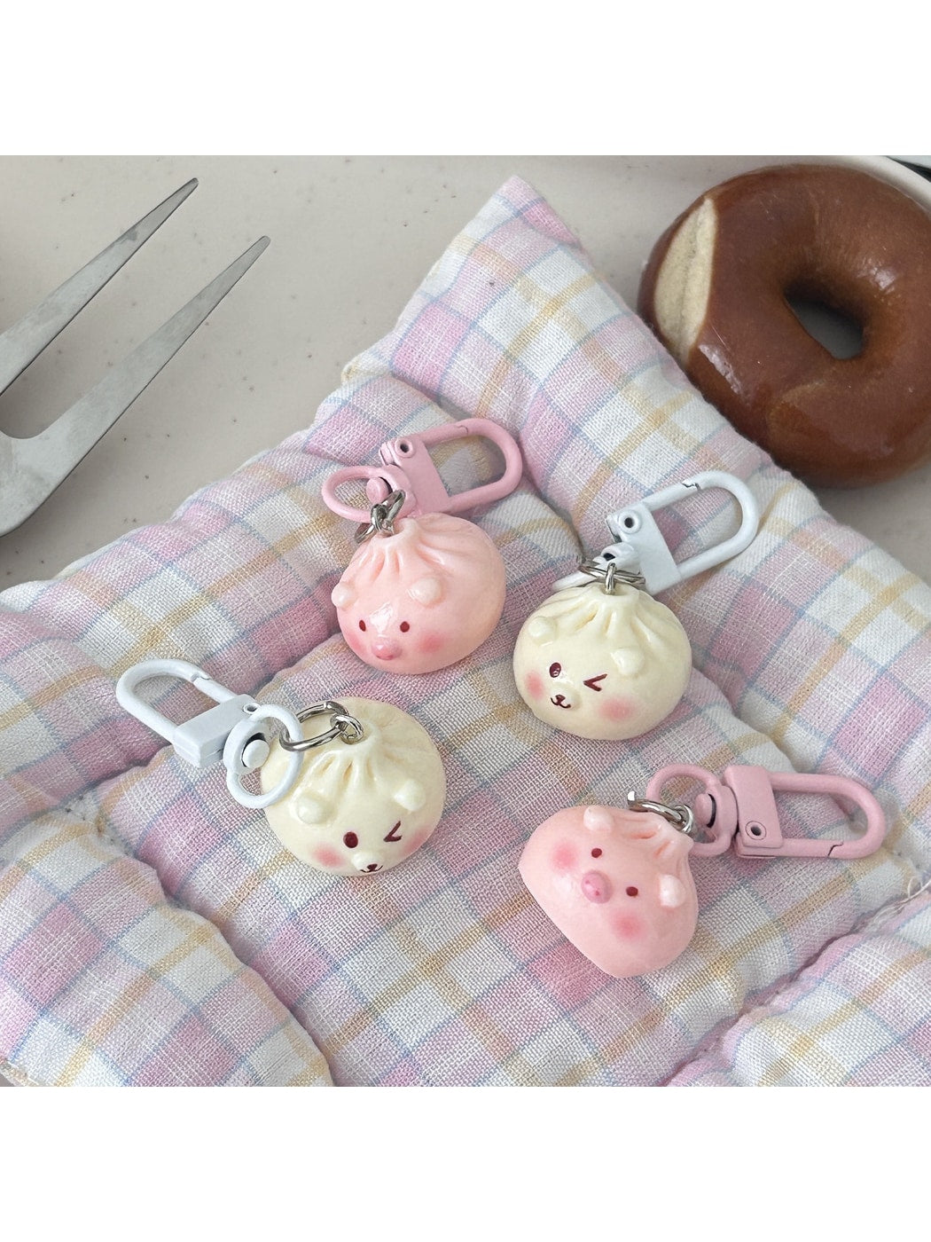 Keypus - Playful Animal Bun Bag Charm Keychain