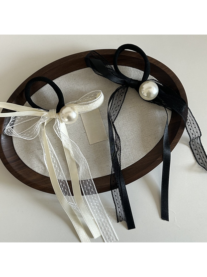 Gifty - Lace Bow Ribbon Hair Tie