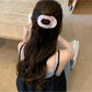 Beau - Retro Printed Oval PVC Claw Hair Clip