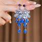 Earedge - Vintage Teardrop Floral Dangle Earrings