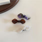 Beau - Marbled Bow Acetate Fiber Hair Clip