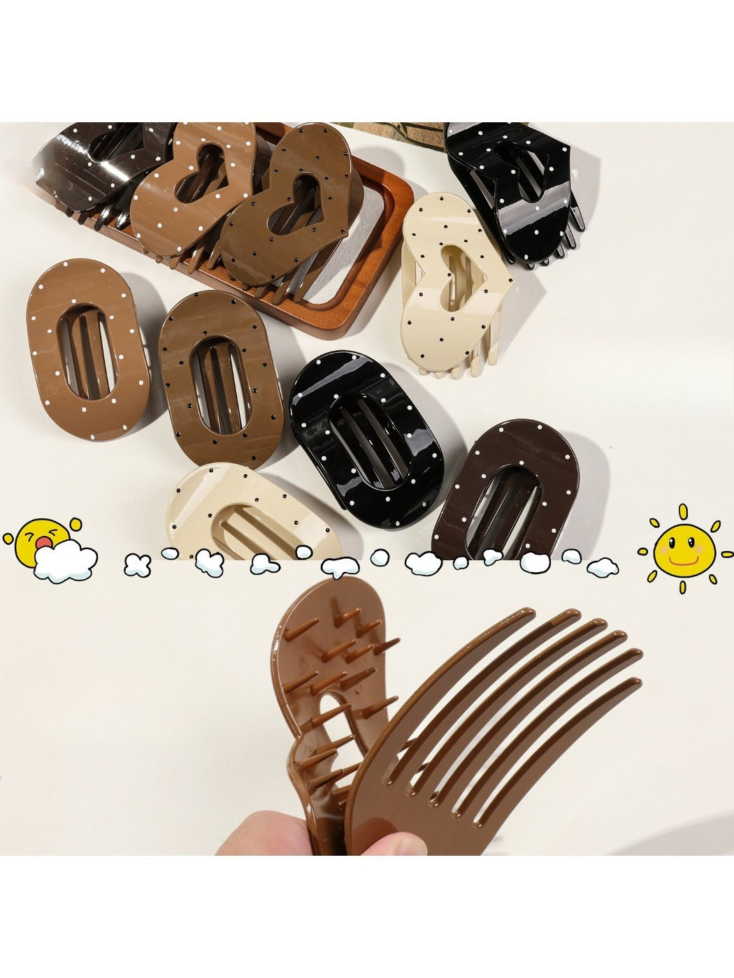 Beau - Sweet Round Hair Clips