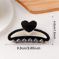 Beau - Color Blocking Heart Hair Claw Clip