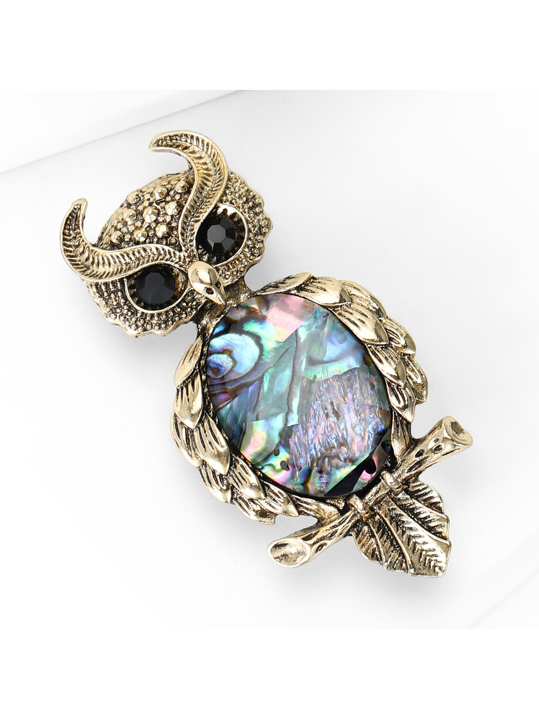 Brovia - Animal Shape Owl Inlay Decorative Brooch