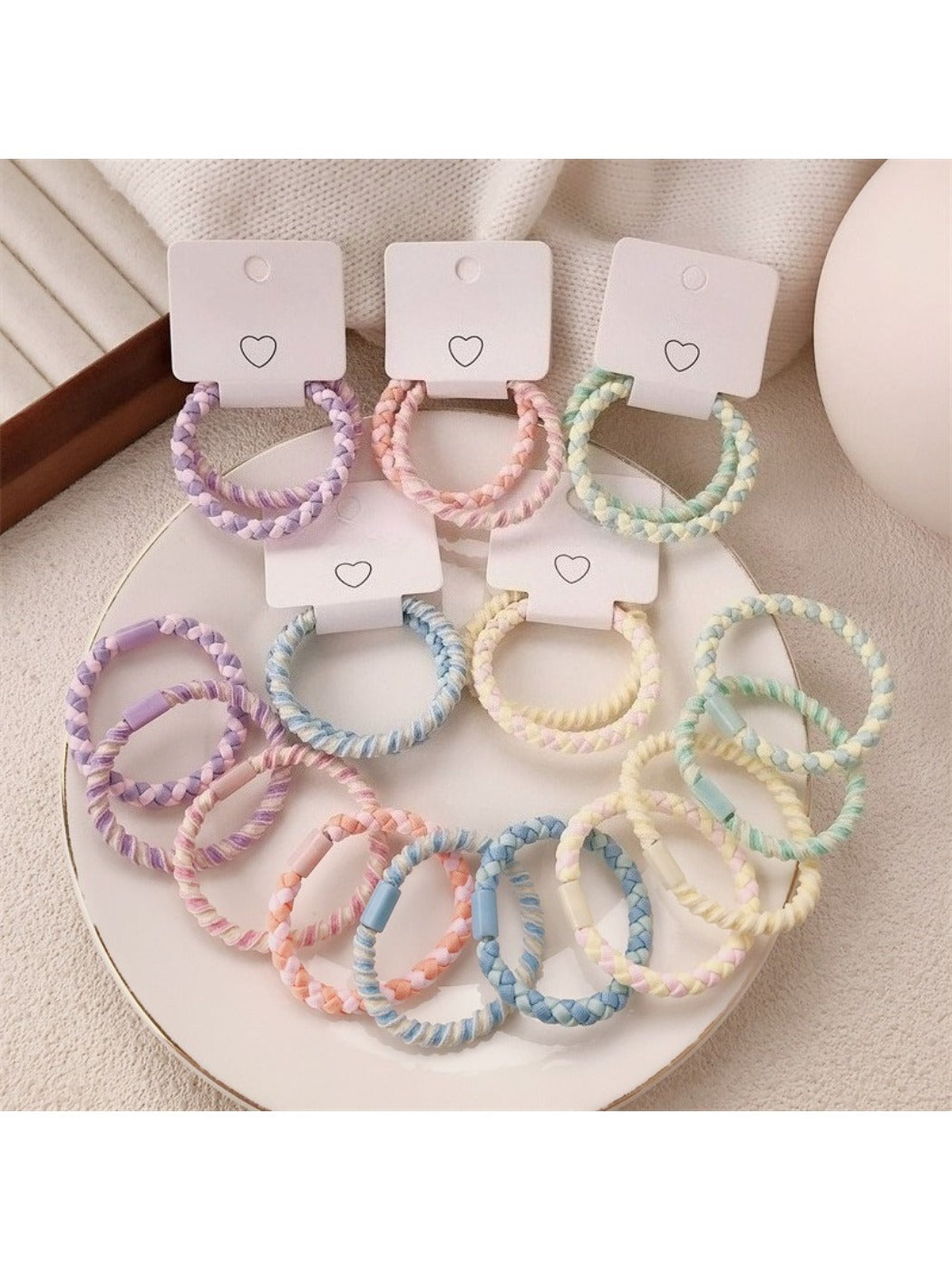 Gifty - Macaron Hair Tie Set (2 Pcs)