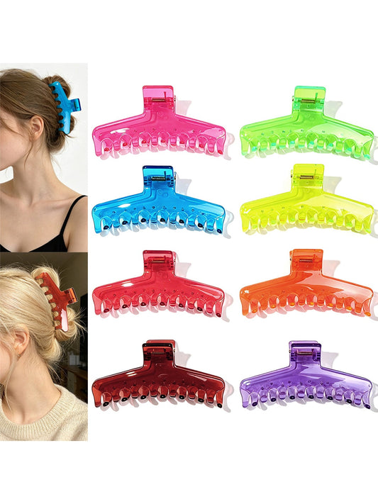 Beau - Clear Finish PC Geometric Hair Claw Clip
