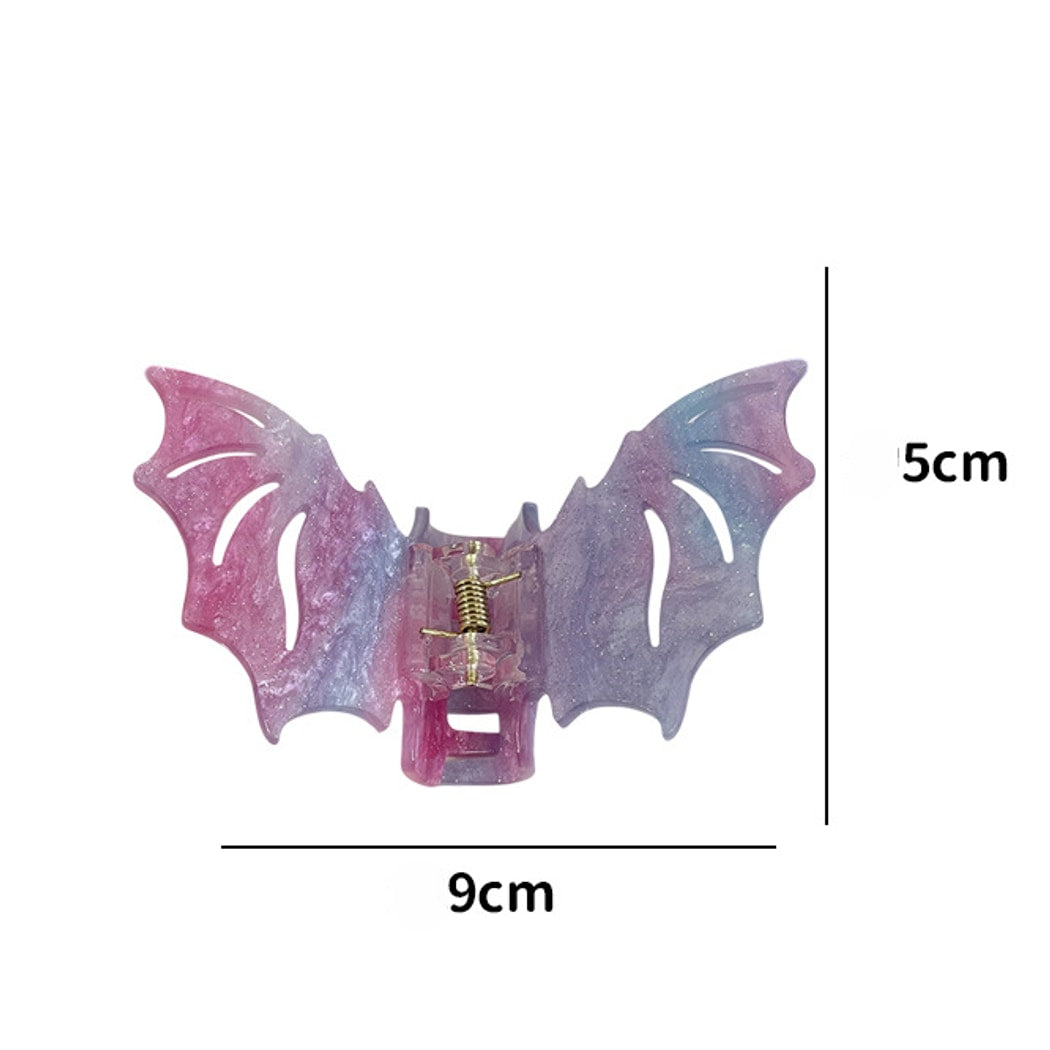 Beau - Halloween Marble Bat Wing Claw Clip