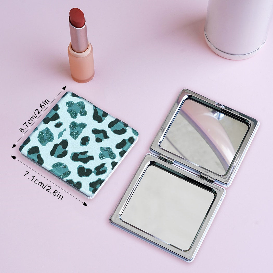 Mirroray - Y2K Leopard Print Folding Compact Makeup Mirror