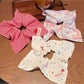 Gifty - Sweet Floral Checkered Scrunchie Headband