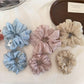 Gifty - Floral Print Polyester Ruffled Scrunchie