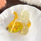 Beau fruit shaped hair claw clips packaged in a clear plastic box