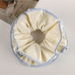 Gifty double layer scrunchie in beige color with elegant pleated design
