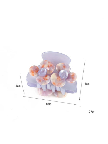 Beau - Fashionable Acetate Flower Pattern Hair Clip