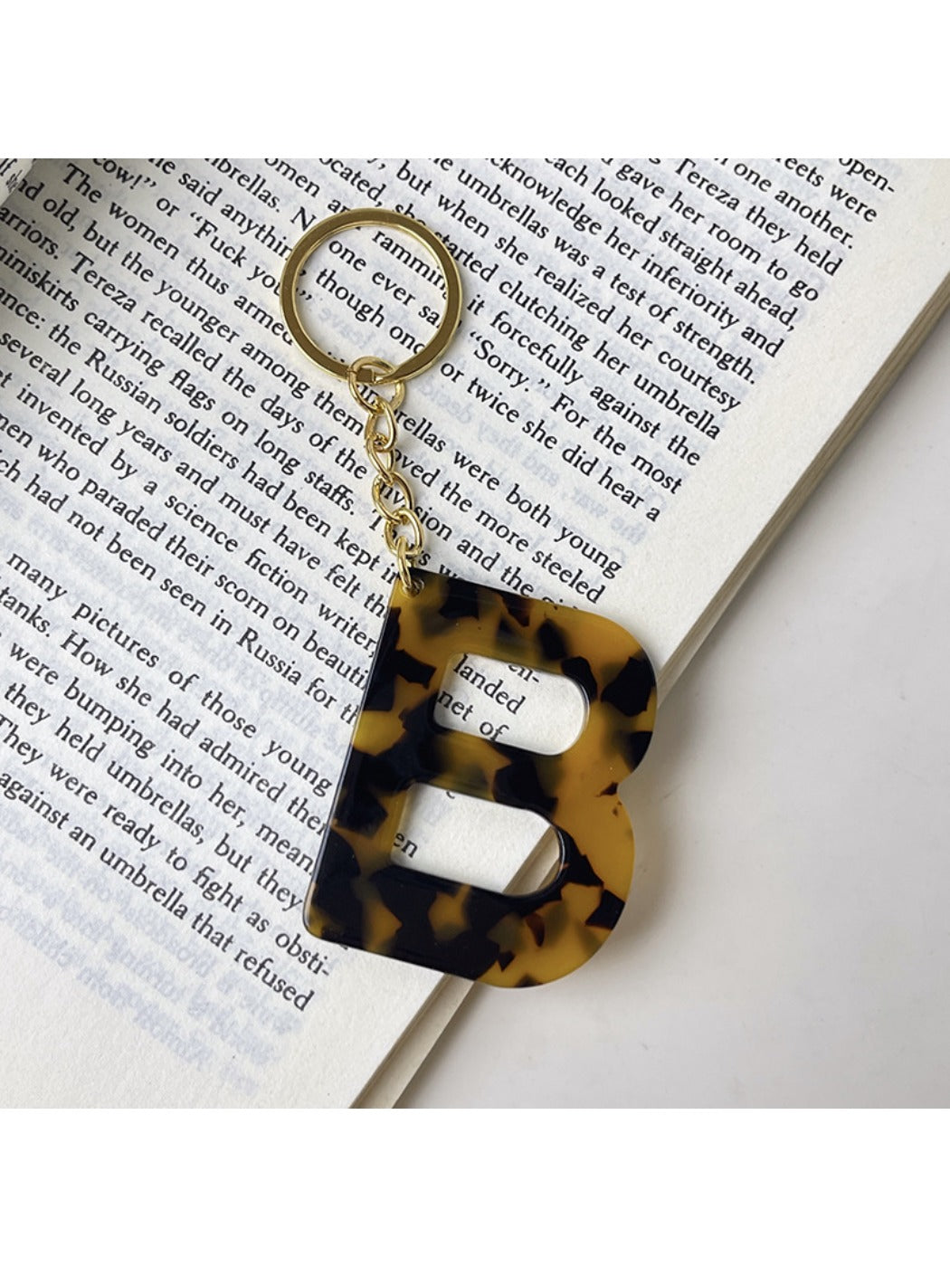 Keypus - Leopard Print Letter Keychain