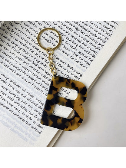 Keypus - Leopard Print Letter Keychain