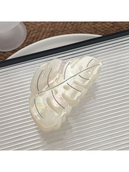 Beau hair claw clip displayed on a wooden surface with natural lighting