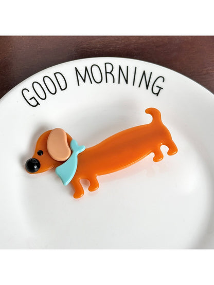 Beau - Cute Acetate Dachshund Hair Clip