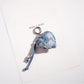 Keypus - Cartoon Denim Heart-shaped Keychain