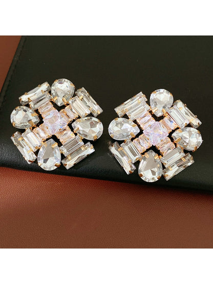 Earedge - Geometric Teardrop Statement Stud Earrings