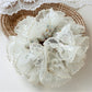 Gifty - Chic Floral Print Ruffled Lace Scrunchie
