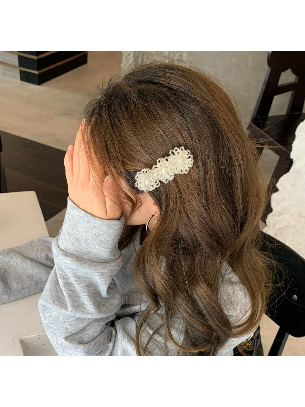 Beau - Sweet Style Flower Detail Decorative Hair Clip