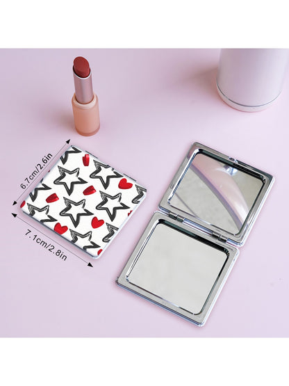 Mirroray - Y2K Star Print Compact Folding Mirror