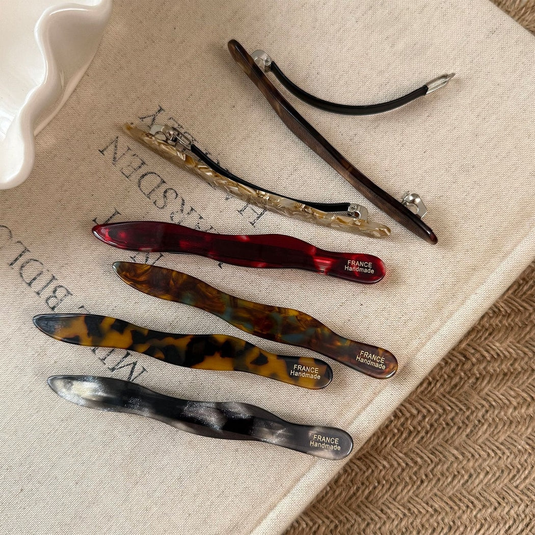 Beau - Wavy Acetate Fiber French Barrette