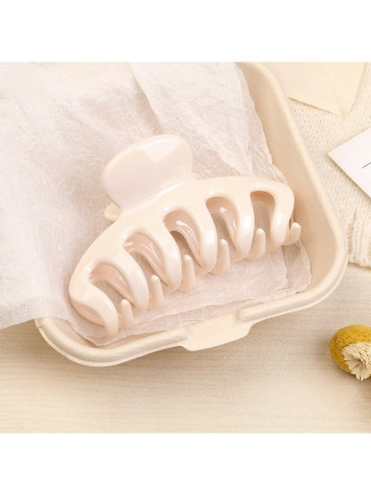 Beau - Solid Color Pumpkin Shaped Claw Clip