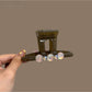 Beau - Plastic Alloy Beaded Decorative Hair Claw Clip