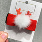 Beau - Christmas Deer Antler Glitter Bow Hair Clip