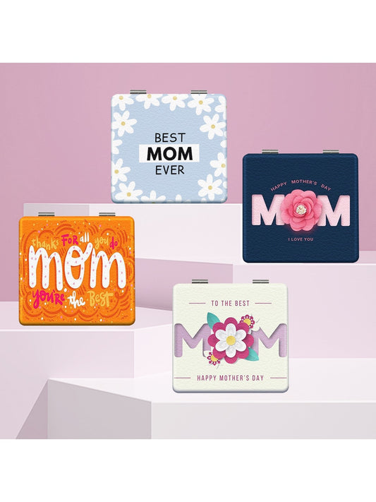 Mirroray - Floral Print Portable Folding Makeup Mirror