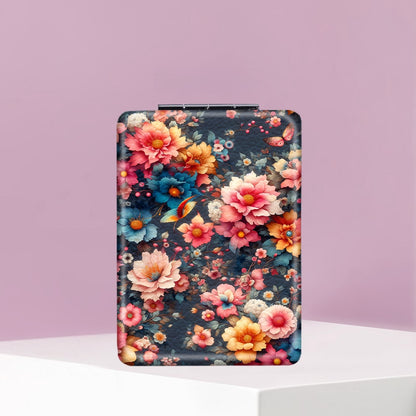 Mirroray - Floral Pattern Foldable Handheld Makeup Mirror