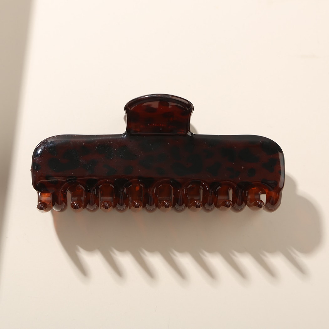 Beau - Retro Gloss Finish Rectangular Claw Hair Clip