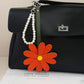 Keypus - Daisy Flower PU Keyring Bag Charm Keychain