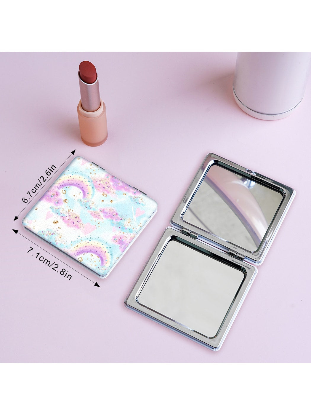 Mirroray - Y2K Floral Pattern Folding Makeup Mirror
