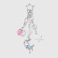 Keypus - Sweet Style Moon and Star Charm Keychain